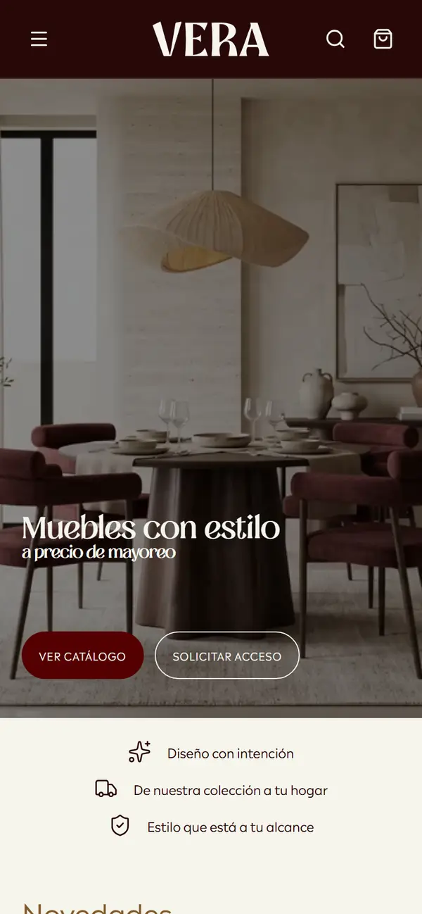 De La Rocha + Vera Home: Vera Home en teléfono