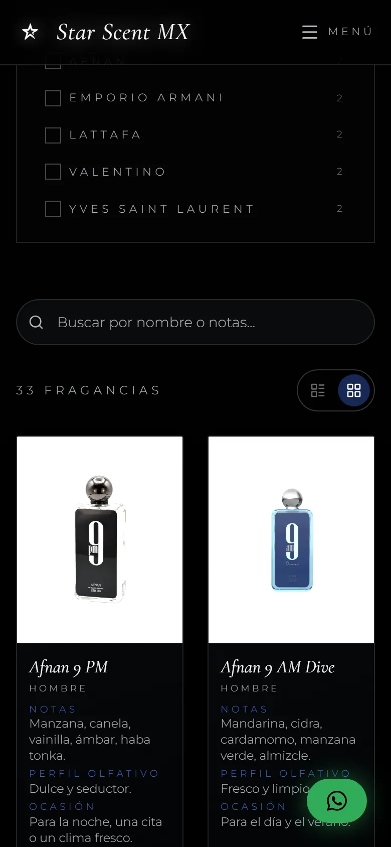 Star Scent MX: Promociones en teléfono